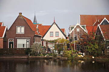 Streets of Volendam, a small village from Netherlands