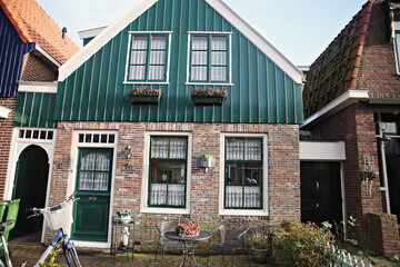 Streets of Volendam, a small village from Netherlands