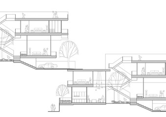 Obraz premium Write a blueprint architecture for building.
