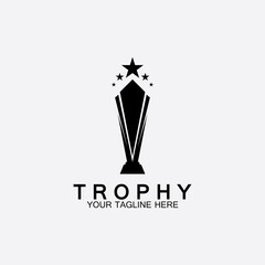 Trophy vector logo icon.champions  trophy logo icon for winner award logo template