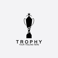 Trophy vector logo icon.champions  trophy logo icon for winner award logo template