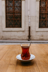 traditional Turkish tea in the street