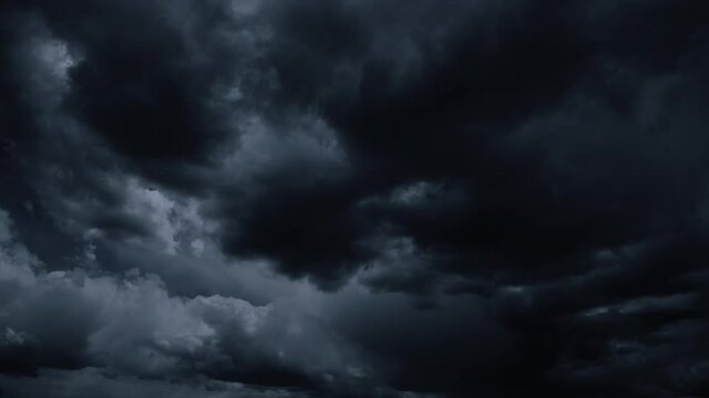 Nature Environment Dark huge cloud sky black stormy cloud motion big stormy rain day thunderstorm clouds dancing panorama horizon Time lapse blue cloud moving oxygen Storm giant moving fast movie time