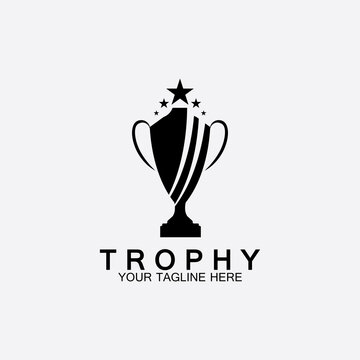 Trophy vector logo icon.champions  trophy logo icon for winner award logo template