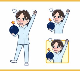 ストレスのある看護師