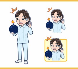 ストレスのある看護師