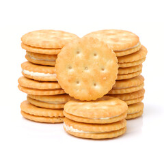 stack of cookies isolated