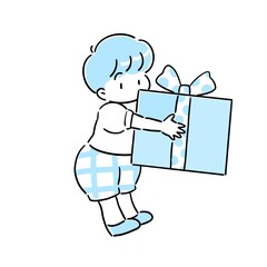 プレゼントを持った男の子