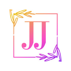 Simple Elegant Initial Letter Type JJ Logo Sign Symbol Icon, Logo Design Template