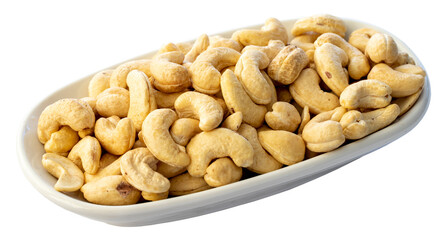 raw cashew isolated on white background