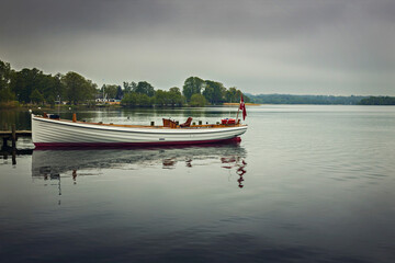 Boat on Esrum lake Denmark