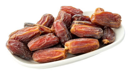 medina dates fruit isolated on white background. ramadan kareem