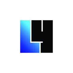Letter LY simple logo design vector