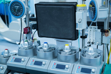 Heart lung machine for heart surgery in operating room