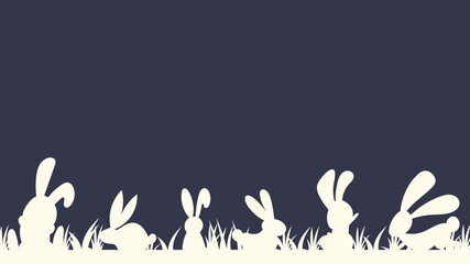 Shadow of rabbit in the grass  on  background ,Vector Illustration EPS 10