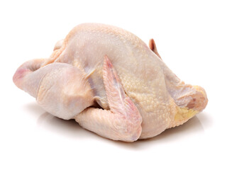 raw chicken isolated on white background