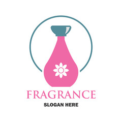perfume fragrance logo with text space for your slogan tag line, vector illustration