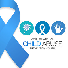 National Child Abuse Prevention Month is an annual observance to raising awareness and preventing child abuse. Vector illustration
