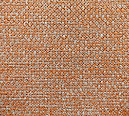 orange; gray woolen woven fabric background, Knitted sweater texture