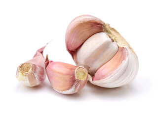 garlic isolated on white