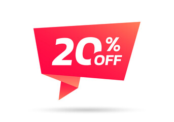 20, sale, off, discount, tag, price, vector, offer, sticker, label, percent, icon, promotion, badge, red, sign, banner, promo, coupon, save, design, logo, special, shape, retail, emblem, element, shop