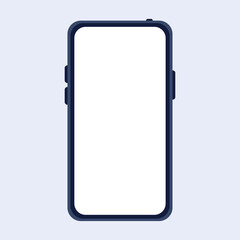 Vector illustration. Smartphone blank screen, phone mockup. Template for ui presentation interface design. EPS 10.