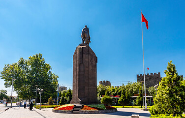 Cumhuriyet Square view in Kayseri City of Turkey.