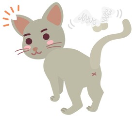 去勢手術と耳カットをした地域猫の男の子