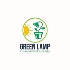 eco-friendly light lamp logo Concept