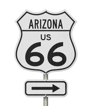 Arizona US route 66 road trip USA highway road sign