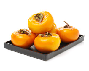 persimmon on a white background