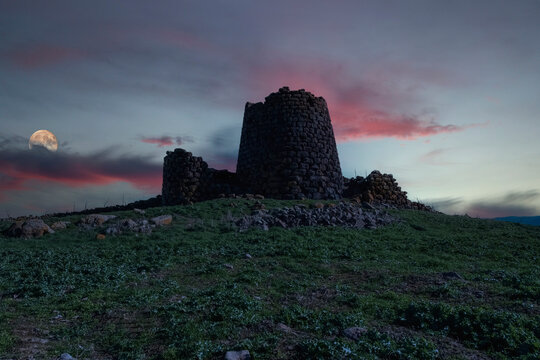 Nuraghe Burghidu, located in the immediate vicinity of Ozieri, Sardinia