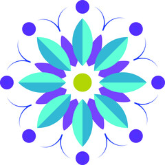 Fototapeta na wymiar abstract blue flower