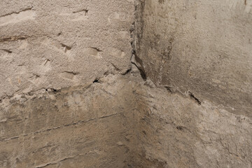 Mould buildup in the wet corner of an old house.