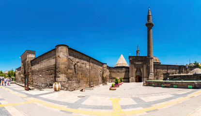 Fototapeta na wymiar Hunat Hatun Complex view in Kayseri City of Turkey.