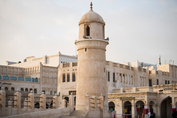 Obraz premium Architecture details of traditional arabian market Souq Waqif in Doha City in Qatar