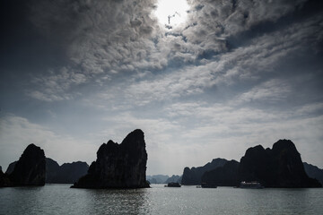 islands in Halong bay, north vietnam, summer