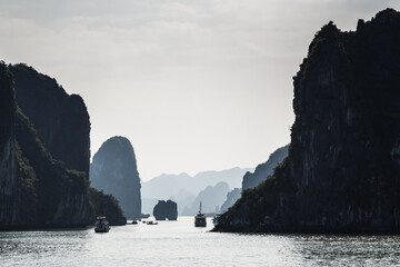 islands in Halong bay, north vietnam, summer