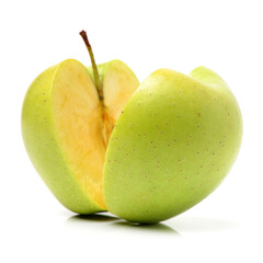 green apple with a slice