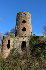 The ruins of Racton Monument near Chichester in West Sussex, England