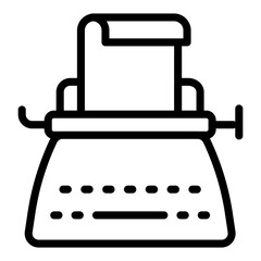 A typing machine icon, vector design of typewriter