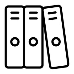 A files sequence, icon of binders in trendy design