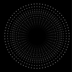 Halftone dots in circle form. round logo . vector dotted frame . Half tone design element