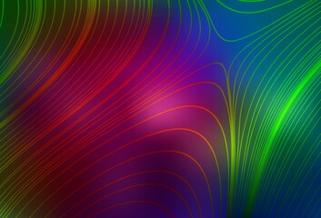 Dark Multicolor vector blurred bright template.