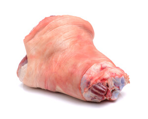 raw pork (leg) isolated on white background
