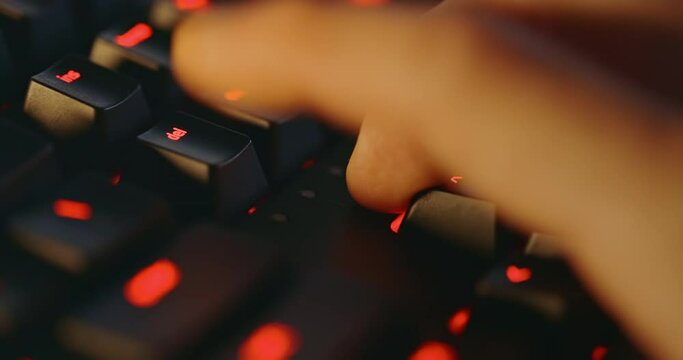 Hitting delete button on illuminated keyboard