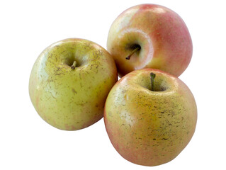 Fuji apple isolated on white background