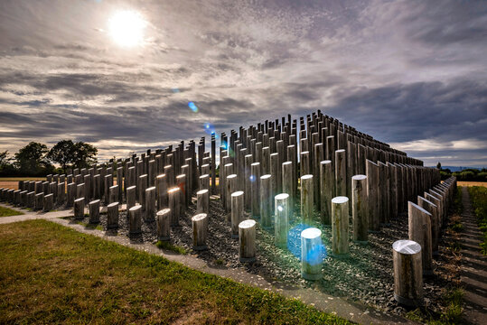 Stangenpyramide in Dreieich im Regionalpark RheinMain