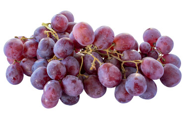 Red globe grape isolated on white background