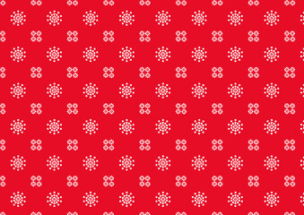 Floral pattern on a red background—fabric design suitable for ladies' shirts, Kurtis, sarees, dupattas, scarves, skirts. It can also be used as wallpaper, gift paper design.